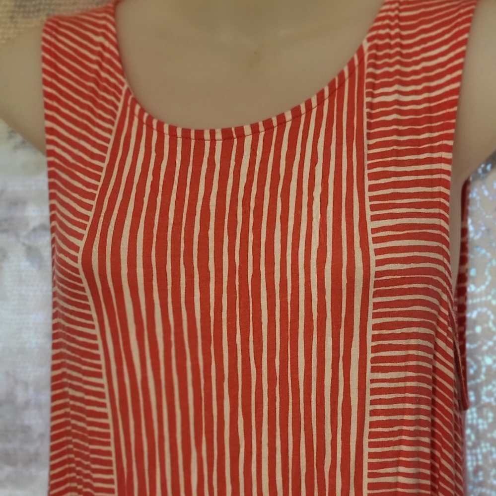 APT.9 red striped dress size med